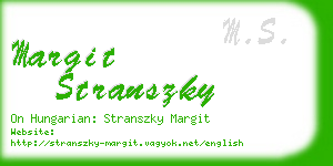 margit stranszky business card